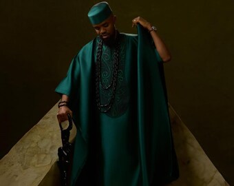 Agbada pour hommes, vêtements pour hommes africains, dashiki. Chemise agbada et pantalon assorti