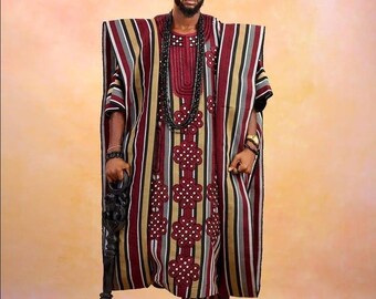 Agbada pour hommes, vêtements pour hommes africains, dashiki. Chemise agbada et pantalon assorti