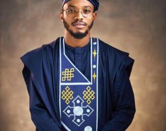 Agbada pour hommes, vêtements pour hommes africains, dashiki. Chemise agbada et pantalon assorti