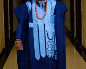 Agbada pour hommes, vêtements pour hommes africains, dashiki. 3 morceaux aussi oke.