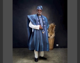 Ensemble Agbada pour homme, vêtements de chef africain, chemise et pantalon dashiki