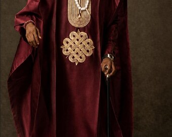 Ensemble Agbada 3 pièces pour homme : vêtements africains, chemise et pantalon