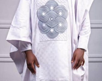 Agbada pour hommes, vêtements pour hommes africains, dashiki. Chemise agbada et pantalon assorti