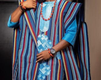 Agbada pour hommes, vêtements pour hommes africains, dashiki. Chemise agbada et pantalon assorti