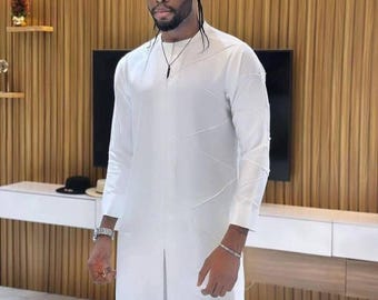 hommes 2 pièces, chemise et pantalon, vêtements africains pour hommes, dashiki, vêtements pour garçons d'honneur. Chemise de mariage et pantalon assorti