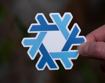 NixOS Sticker | Snowflake Logo Decal for Laptop & Water Bottle | Functional Programming Gift | DevOps Vinyl | Made in France
