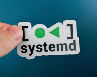 systemd Logo Sticker – Linux Server Admin Sticker – Sysadmin / DevOps Laptop Sticker – Matte Finish
