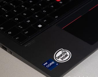 Omarchy Inside Sticker – Linux Logo Parody / Tech Laptop Decal / Funny Programmer Sticker / ThinkPad Decor