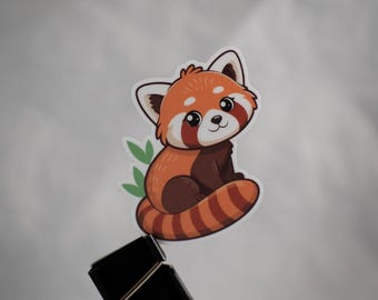 Cute Red Panda Sticker – Kawaii Animal Sticker – Aesthetic Laptop / Water Bottle Decor – Matte Finish