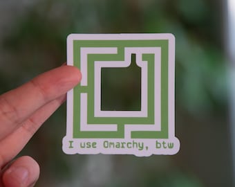 Omarchy Linux Sticker Glossy | Geek Laptop Sticker | Open Source Vinyl Decal for Developers & Programmers