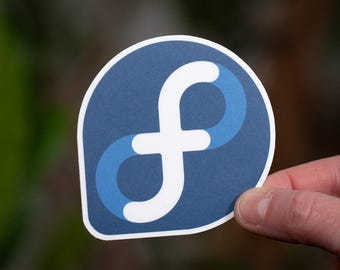 Fedora Linux Sticker | Infinity Logo Decal for Laptop & Water Bottle | Developer Gift | Red Hat Distro Vinyl | Made in France