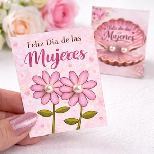 Tarjeta Digital para Aretes  Porta Aretes Imprimible – Día de la Mujer – Descarga Instantánea – Archivo JPG – Diseño Elegante