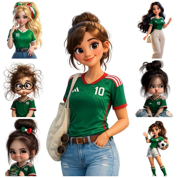 México Fútbol Copa del Mundo 2026 | Mascotas 3D y Logos PNG | Kit Digital | Descarga Instantánea