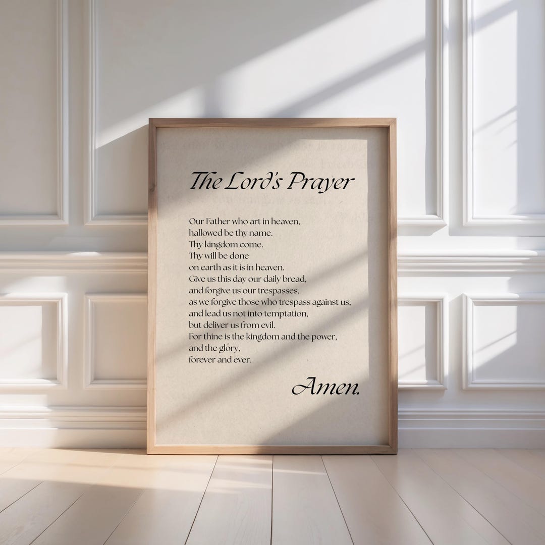 The Lord's Prayer Art Print: Christian Wall Decor (digital Download) - Etsy