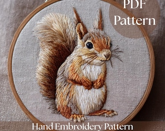 Cute Fox Hand Embroidery Pattern PDF | Woodland Animal Hoop Art ...