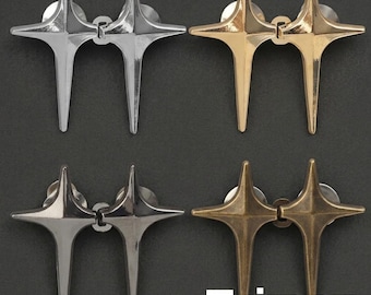 Sternenkreuz-Taillenverenger für Jeans – Verstellbare Knopfnadeln ohne Nähen – Hosenbundverkleinerer – Gothic-Y2K-Kleidungsaccessoire – 2er-Set