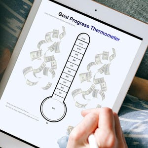 Goal Progress Thermometer – Savings Tracker Printable for Kids & Families | Money Goal Chart