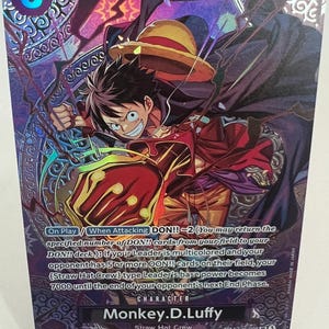 Złota karta proxy SP Monkey D Luffy | Teksturowana karta One Piece
