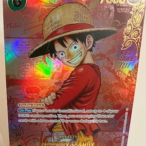 OP13-118 Monkey D. Luffy Red Manga Textured Proxy Textured Card
