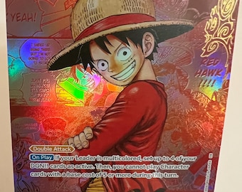 OP13-118 Monkey D. Luffy Red Manga Textured Proxy Textured Card