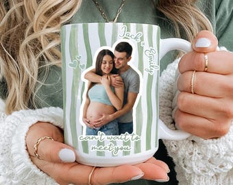 New Mom Mug: Custom Stripe Coffee Cup – First Time Mom Gift, New Parent Gift, Mother's Gift, Future Mom Gift, New Baby Gift for Mom