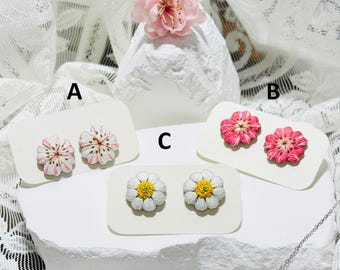 Handmade Floral Embroidered Earrings – Unique Artisan Jewelry