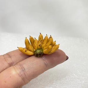 Racimo de plátanos en miniatura de arcilla a escala 1/12