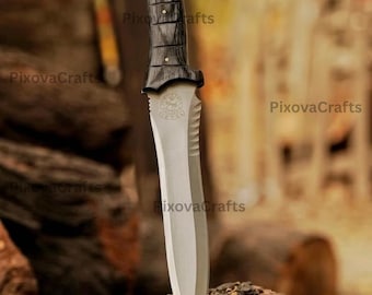 Custom Handmade Leon Kennedy Knife: Resident Evil Cosplay Prop - D2 Steel