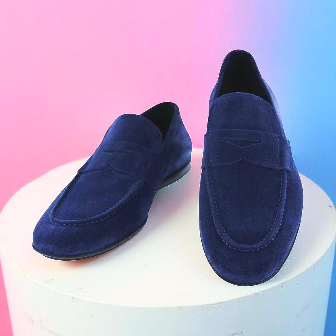 Handmade Italian loafers from Fiori di Lusso Amazon.com | Fiori Di Lusso Black Suede Penny Loafers 6 D/5  main image 4