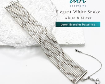 Snake Skin Loom Bracelet Pattern PDF Miyuki Delica Bead Weaving Tutorial