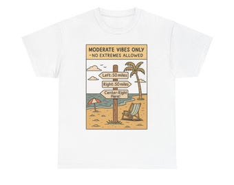 T-shirt à vibrations modérées uniquement : t-shirt en coton unisexe pour une tenue décontractée