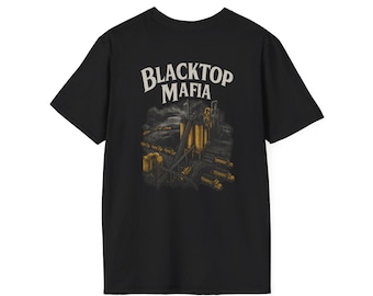 Blacktop Mafia back graphic T-Shirt | Roadwork asphalt crew