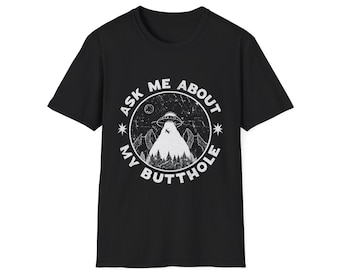 Camiseta "Pergunte-me sobre meu ânus" | Camiseta com estampa divertida
