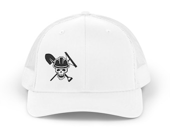 Skull Paving Trucker Hat | Retro Mining Logo
