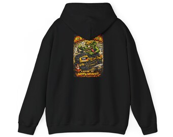 Black Top Mafia Paving Hoodie | White Pullover Sweatshirt
