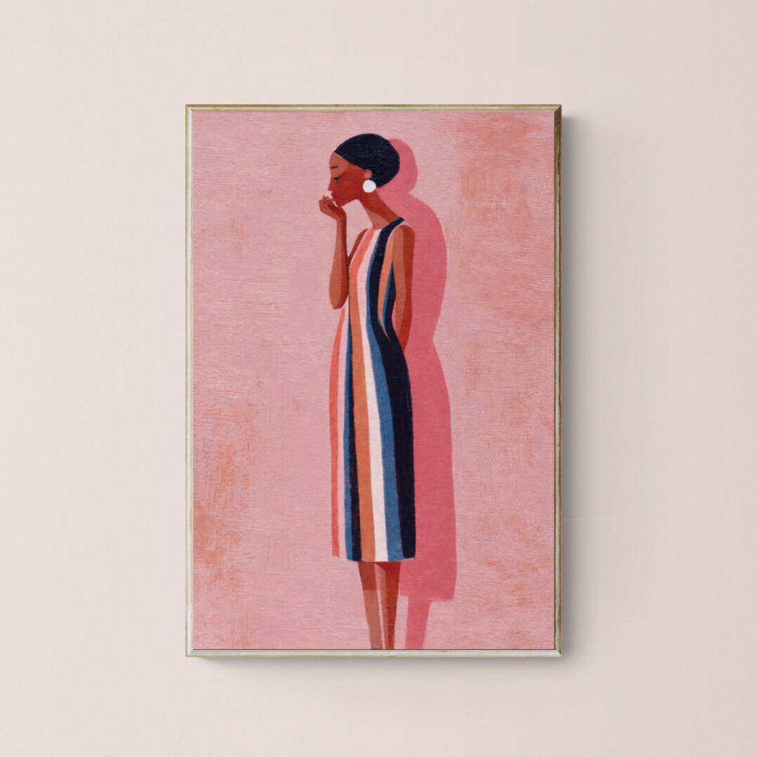 Minimalist Woman Wall Art Print, Elegant Feminine Illustration, Modern ...
