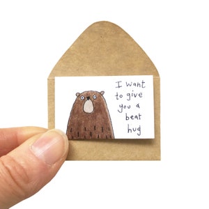 Miniature bear birthday card, cute mama bear gift image 1