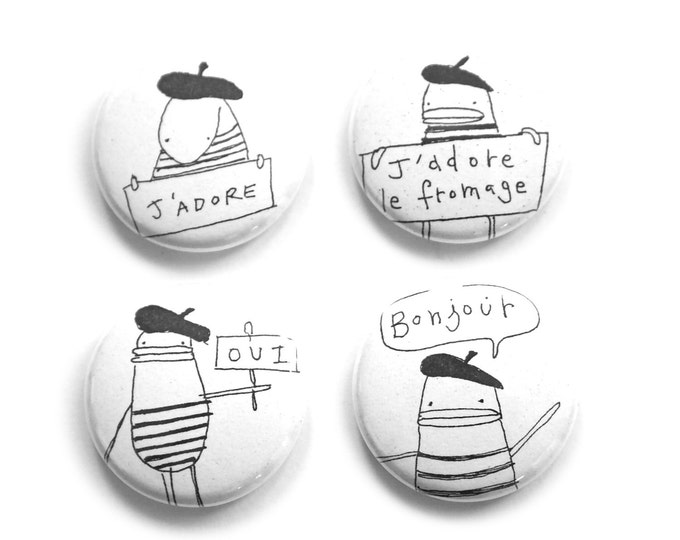 Cute Fridge Adorable Gift Idea Set of Four Etsy