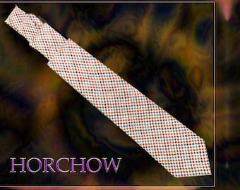 Horchow&#39;s 3&quot;Houndstooth in 100% Scottish Virgin Wool;  Hand Made in Italy;  Never Worn.