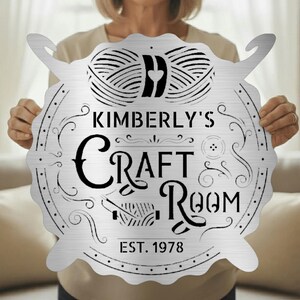 Crochet & Craft Room Custom Metal Sign – Sewing Room Decor