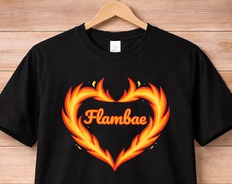 Camiseta negra con gráfico Flambae inspirado en DISPATCH / Camiseta unisex