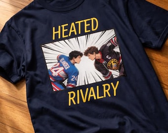 Camiseta de hockey sobre hielo "Rivalidad acalorada", estilo anime de Ilya Shane, "De enemigos a amantes".