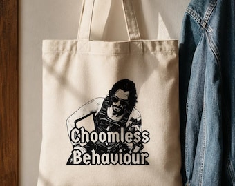 Bolso de mano Choomless Behaviour / Fan art de Johnny Silverhand Cyberpunk 2077 / Bolso de lona Night City