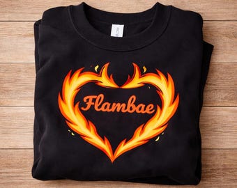 Camisa negra con gráfico Flambae inspirado en DISPATCH / Suéter unisex