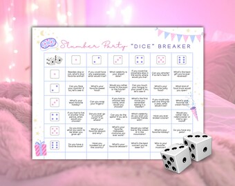 Printable Slumber Party Games, Sleepover Ice Breaker Game for Tween Girls, Pajama Party Activity