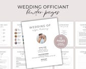 Wedding Officiant Binder Template, Editable Wedding Ceremony Script Planner, Officiant Book Templates (Canva)