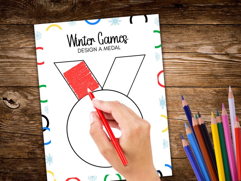 Winter Games Kids Activity Printable | Design a Medal Craft | Classroom ...