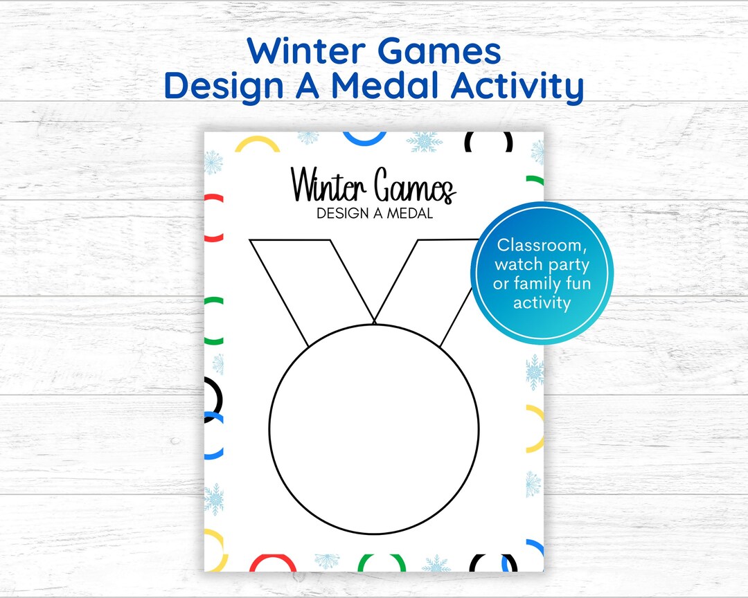 Winter Games Kids Activity Printable | Design a Medal Craft | Classroom ...