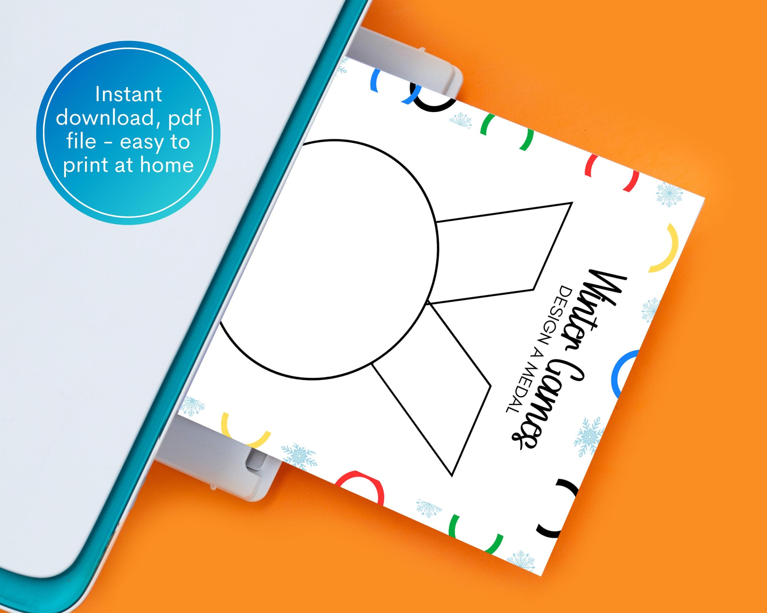 Winter Games Kids Activity Printable | Design a Medal Craft | Classroom ...