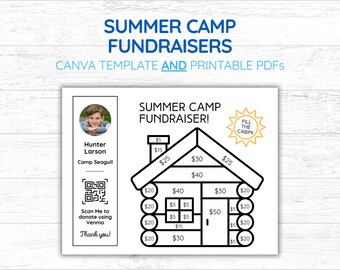 Summer Camp Fundraiser Template, Sleepaway Camp Fundraiser Form, Church Camp, Youth Camp, Sports Camp (Edit in Canva)